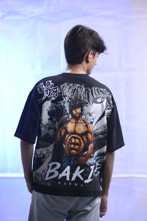 Baki Black Oversize DropShouder Tshirt