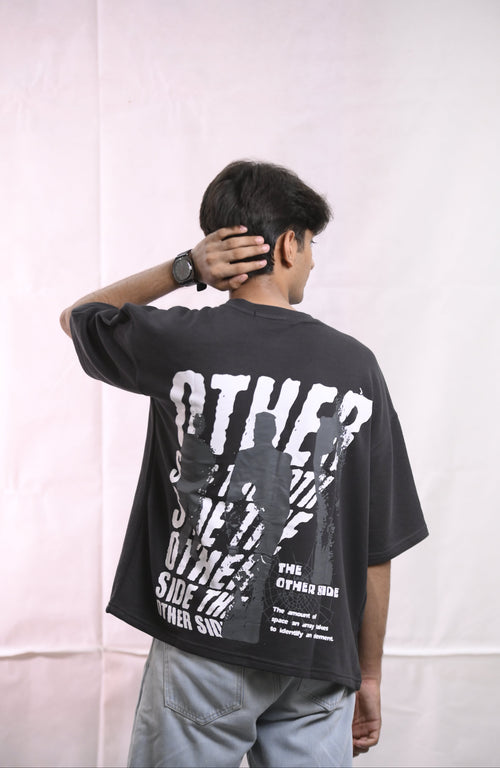 Street Gray Oversize DropShoulder Tshirt