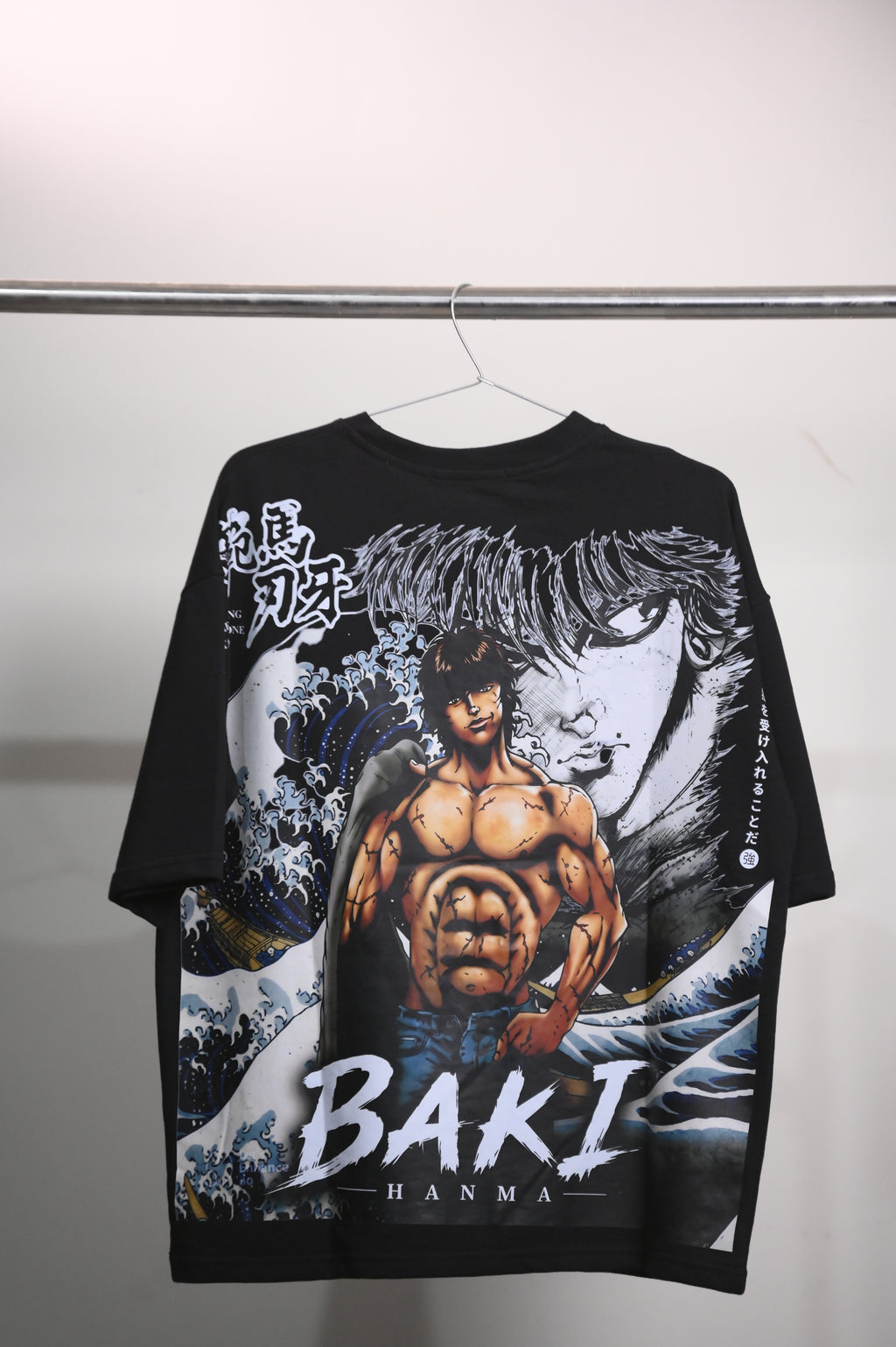Baki Black Oversize DropShouder Tshirt
